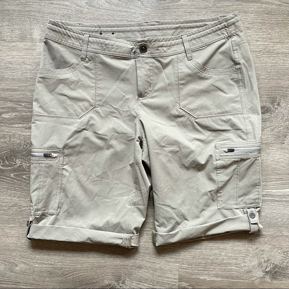 *KUHL Ripstop Cargo Khaki Hiking Shorts Size 14